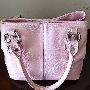 Pink genuine leather purse